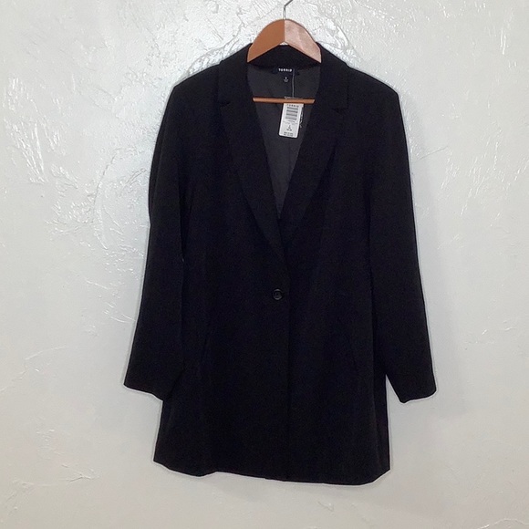 Torrid 2 black one button blazer size 18 / 20 NWT - Picture 2 of 15